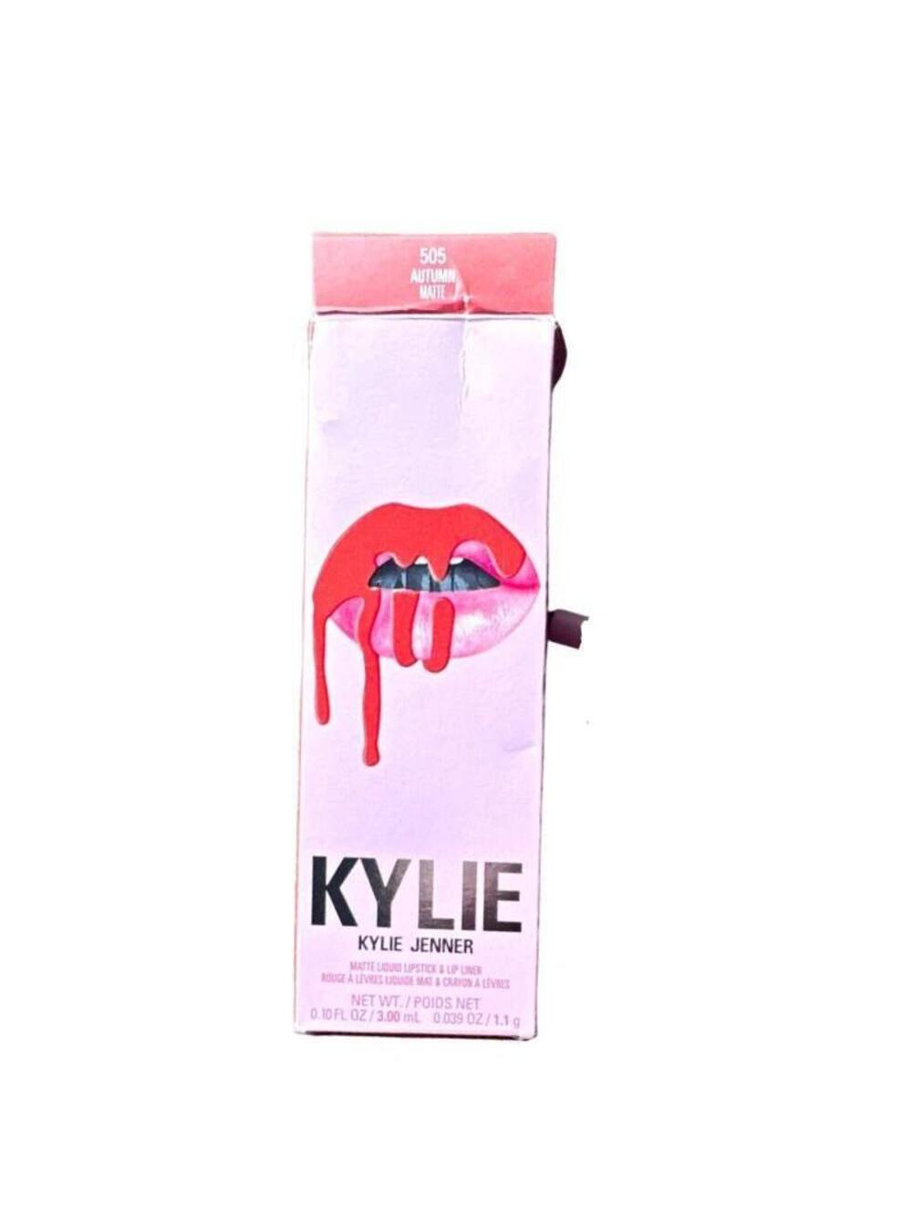 Kylie Jenner Lip Kit 505 Autumn Matte Liquid Lipstick Lip Liner 2pc 0.10 oz New